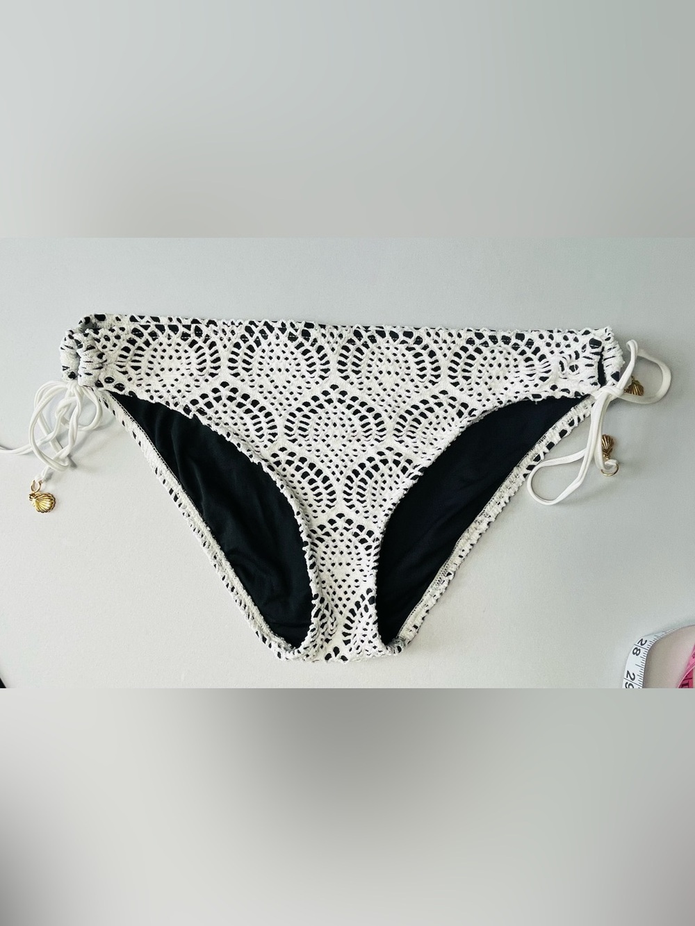 La Blanca Shellbound Side Tie Hipster Bikini Bottom Size 10